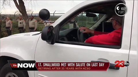 Lt. Smallwood met with salute on his last day