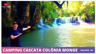 CAMPING E CASCATA MONGE EM ROLANTE RS | Projeto verão 2023 #campingrs #camping #rolanters