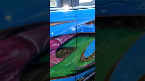 Airbrushed Honda😎🔥🔥#carshow #shorts #bagged #sub #minitruck #auto #honda #slammed #airbrush