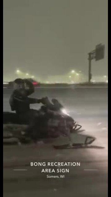 Snowmobilers caught illegally driving down Kenosha freeway during snowstorm