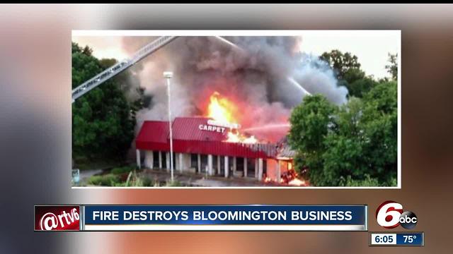 Bloomington flooring business destroyed by fireo