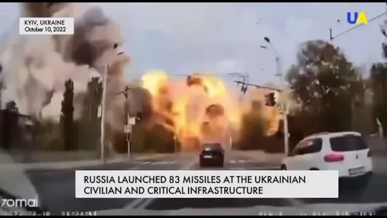 Russian cruise missile strikes on Ukrainian cities￼