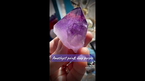 Amethyst point, deep purple