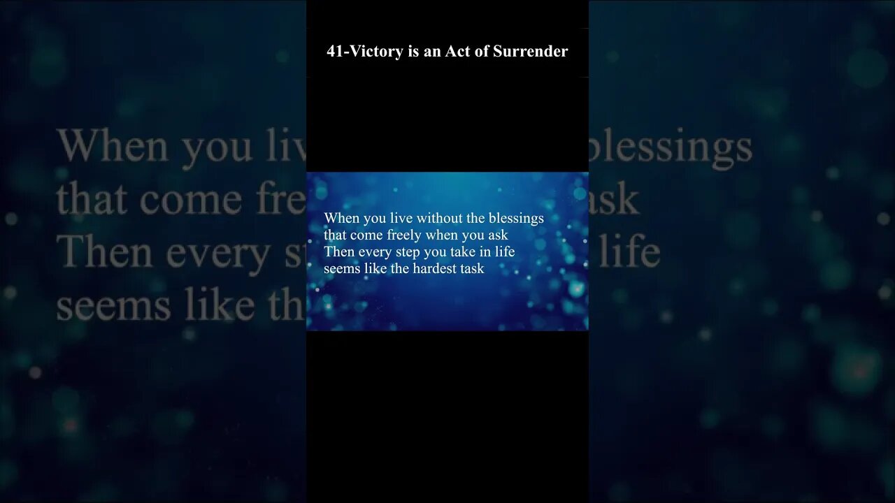 41-Victory is an Act of Surrender #short