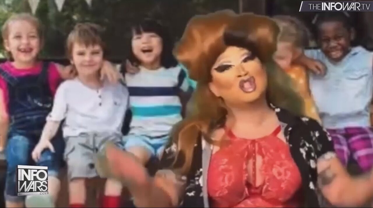 Tranny Pedophile Drag Queen Story Hour Caught With Kids In The Library