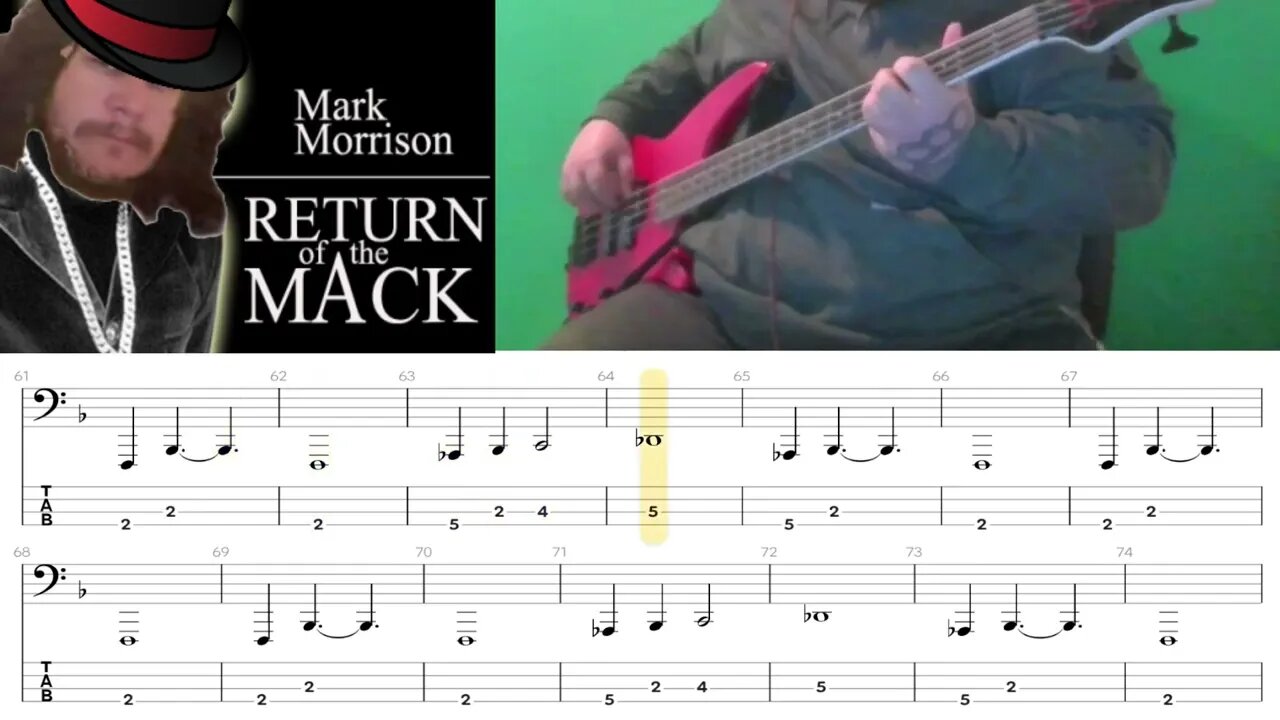 Mark Morrison - Return of the Mack (Bass cover with TAB)