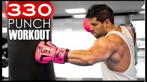 330 PUNCH WORKOUT CHALLENGE | Build MUSCLE - SPEED - POWER | Heavy Bag Combos | Lex Fitness