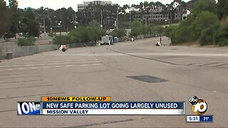 New safe parking lot going largely unused