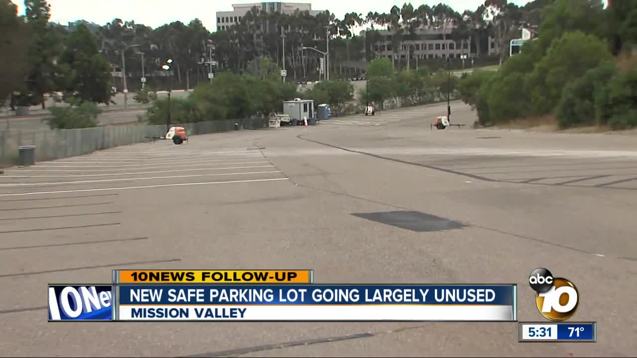 New safe parking lot going largely unused