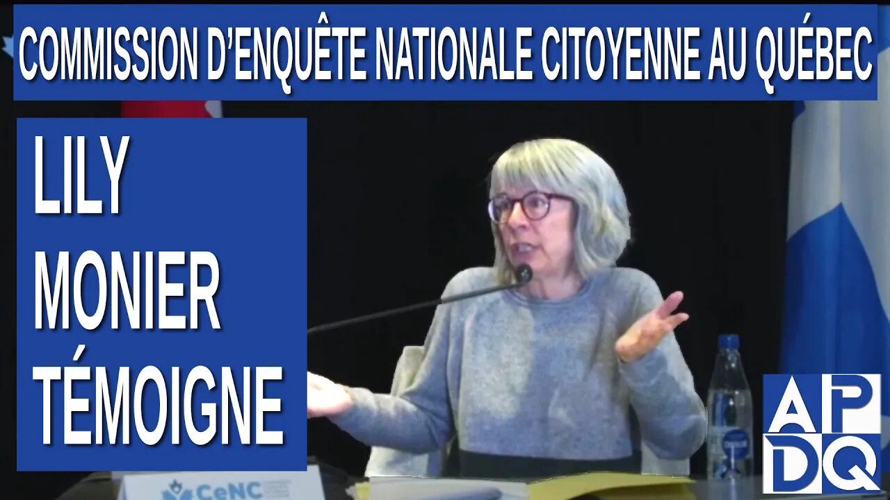 CeNC - Commission d’enquête nationale citoyenne - Lily Monier témoigne