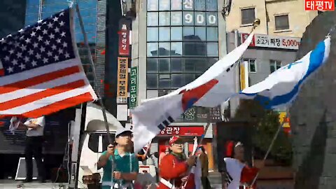 ★[서울 9차-1부] 반중!친미 태극기대반격 구국투어 (태투!) [태평TV] 180303 토 2pm 명동 중공대사관 앞