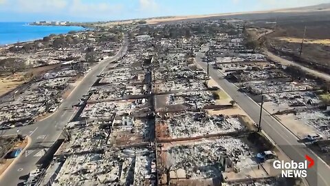 video from Lahaina fire destruction