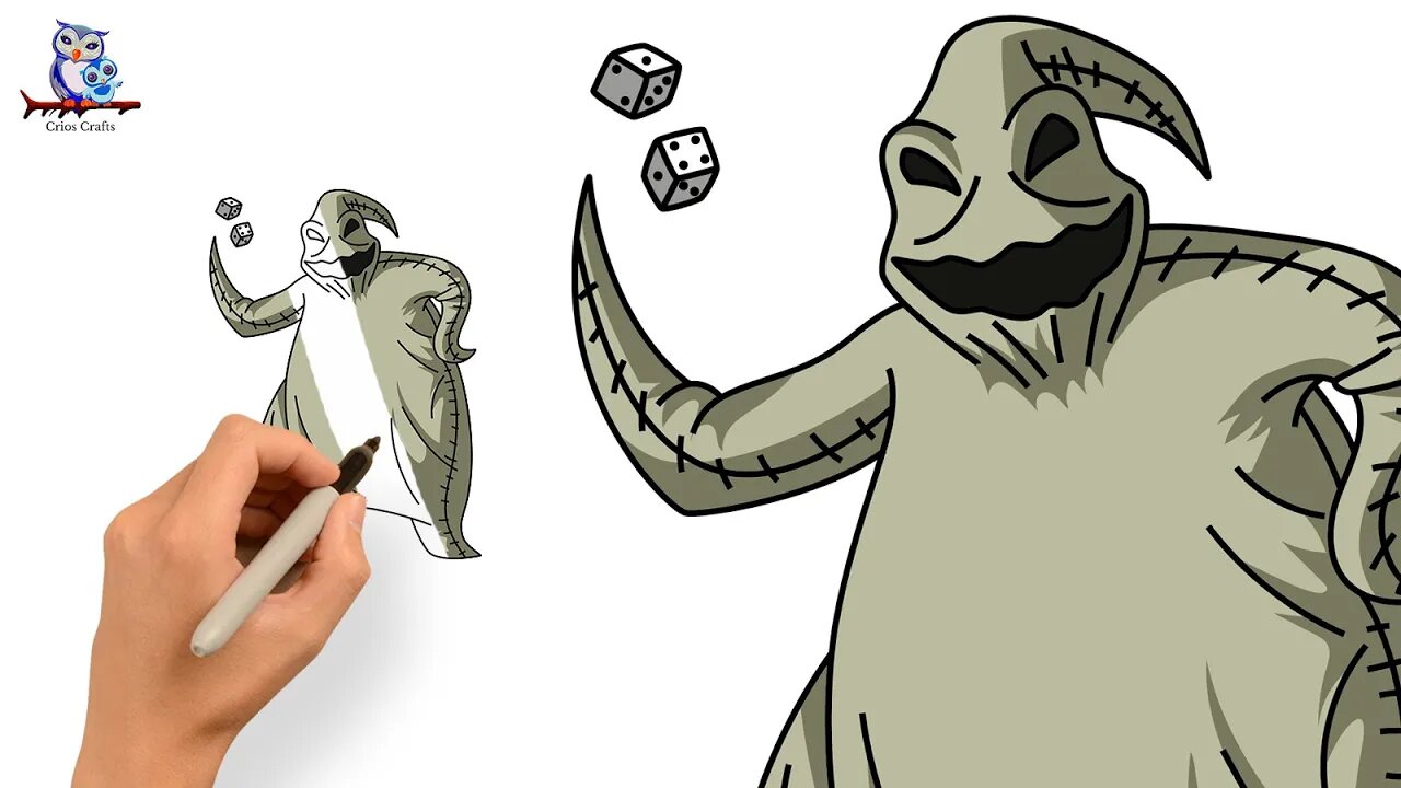 How to Draw Oogie Boogie - A Nightmare Before Christmas