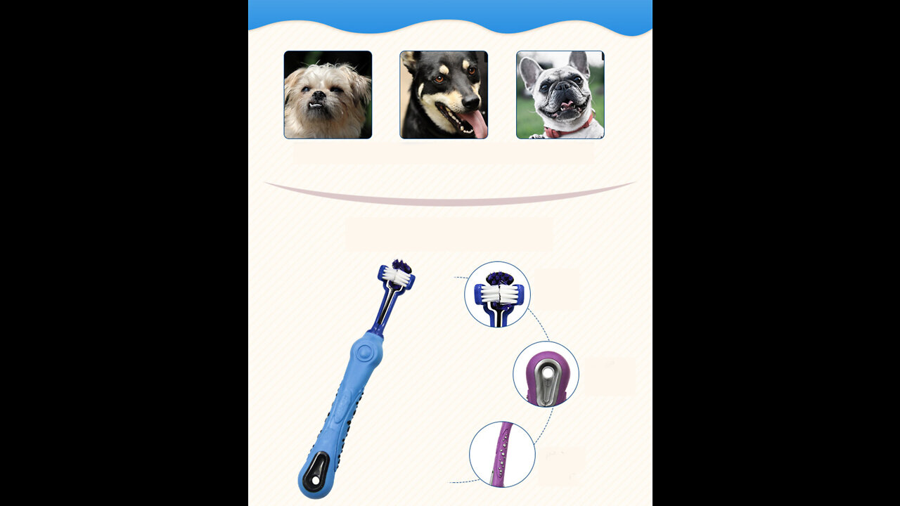 Three Sided Pet Toothbrush Dog Brush Bad Breath Tartar Teeth Care