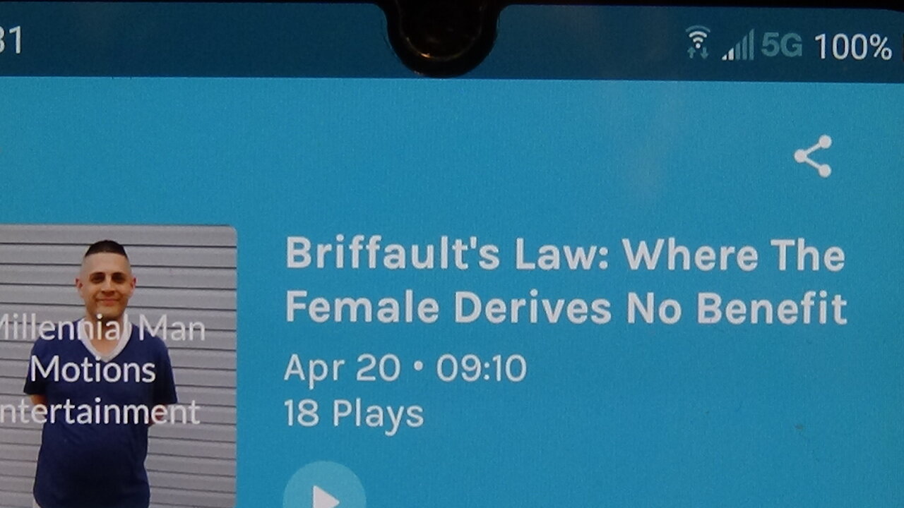 Briffault's Law (Where The Female Derives No Benefit)