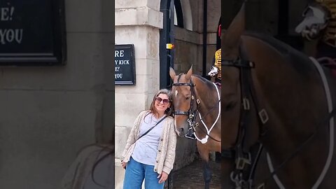 lovely moment with the horse #horseguardsparade