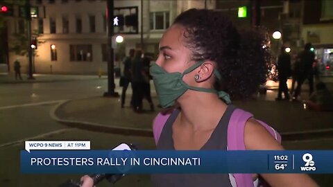 Peaceful protesters in Cincinnati march for Breonna Taylor