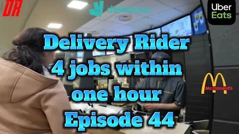 A day in the life UBEREATS & Deliveroo (4 jobs in an HOUR) EP44