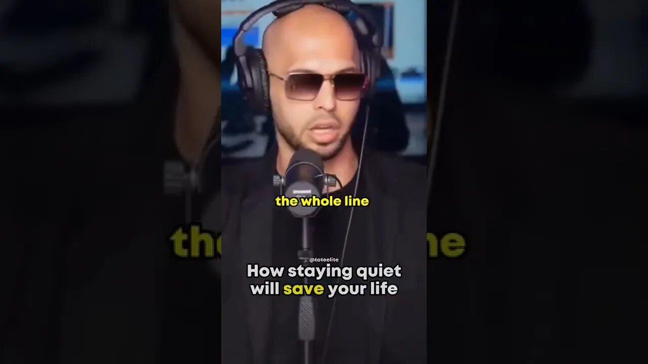 Sometimes Just stay quiet Stfu Andrew Tate