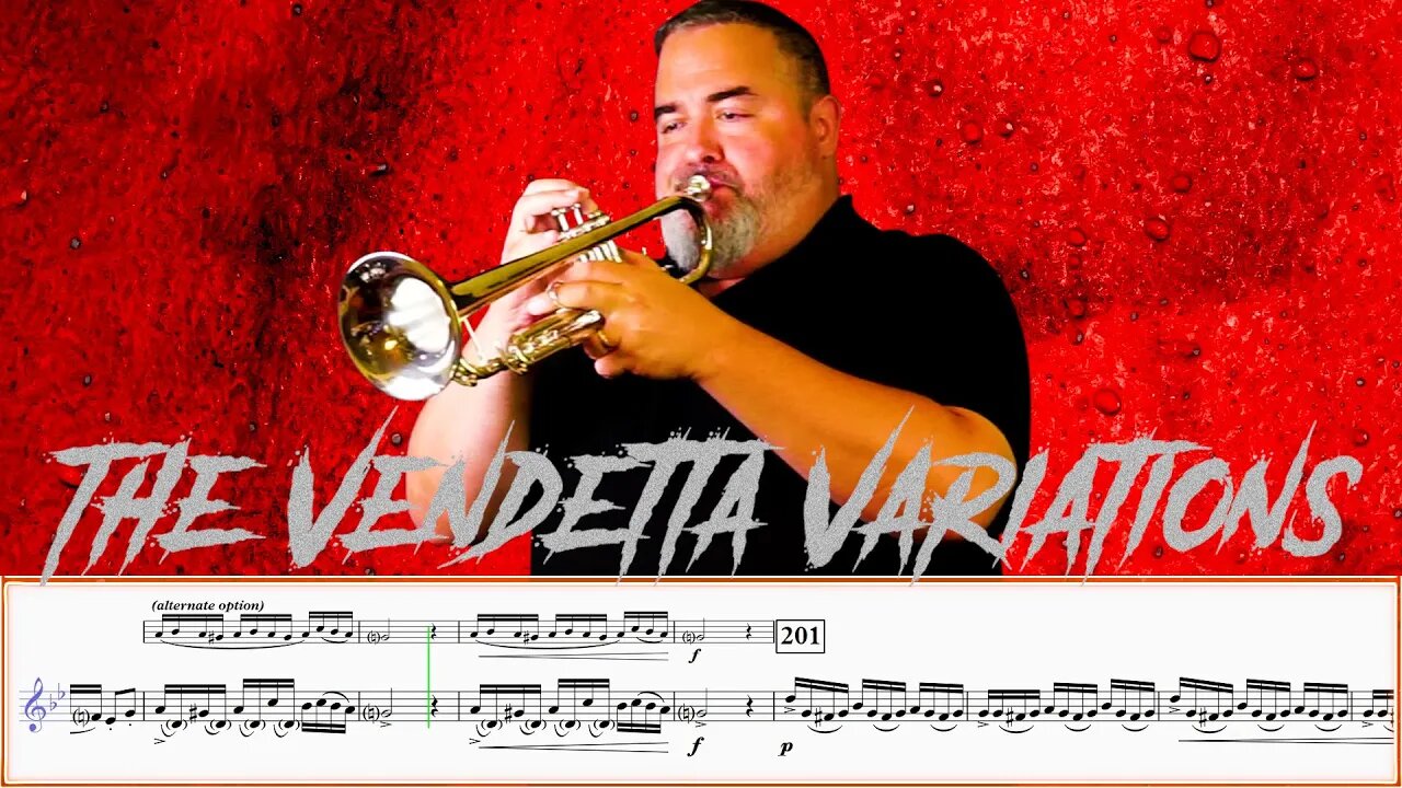 Iain Mundy "The Vendetta Variations" TRUMPET SOLO. Play Along Drew Fennell!