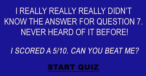 Who knows the answer to question 7?