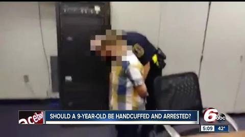 Community questions if 9-year-old should be handcuffed, arrested