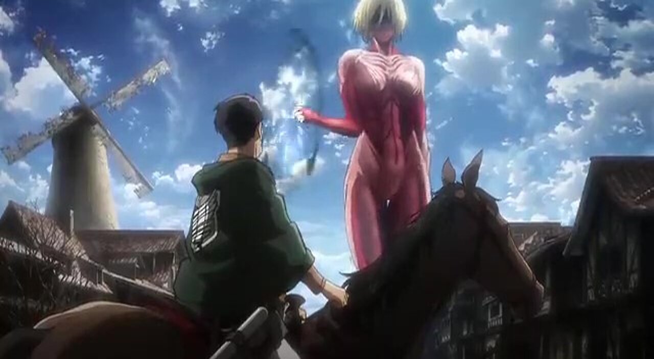 Attack on Titan Annie attacks the scouts spin sub