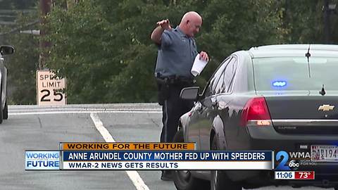 Mother fed up with speeders near school bus stop, takes action through social media for help