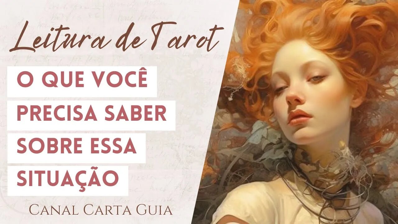 🤔 O QUE VOCÊ PRECISA SABER SOBRE ESSA SITUAÇÃO? | LEITURA DE TAROT