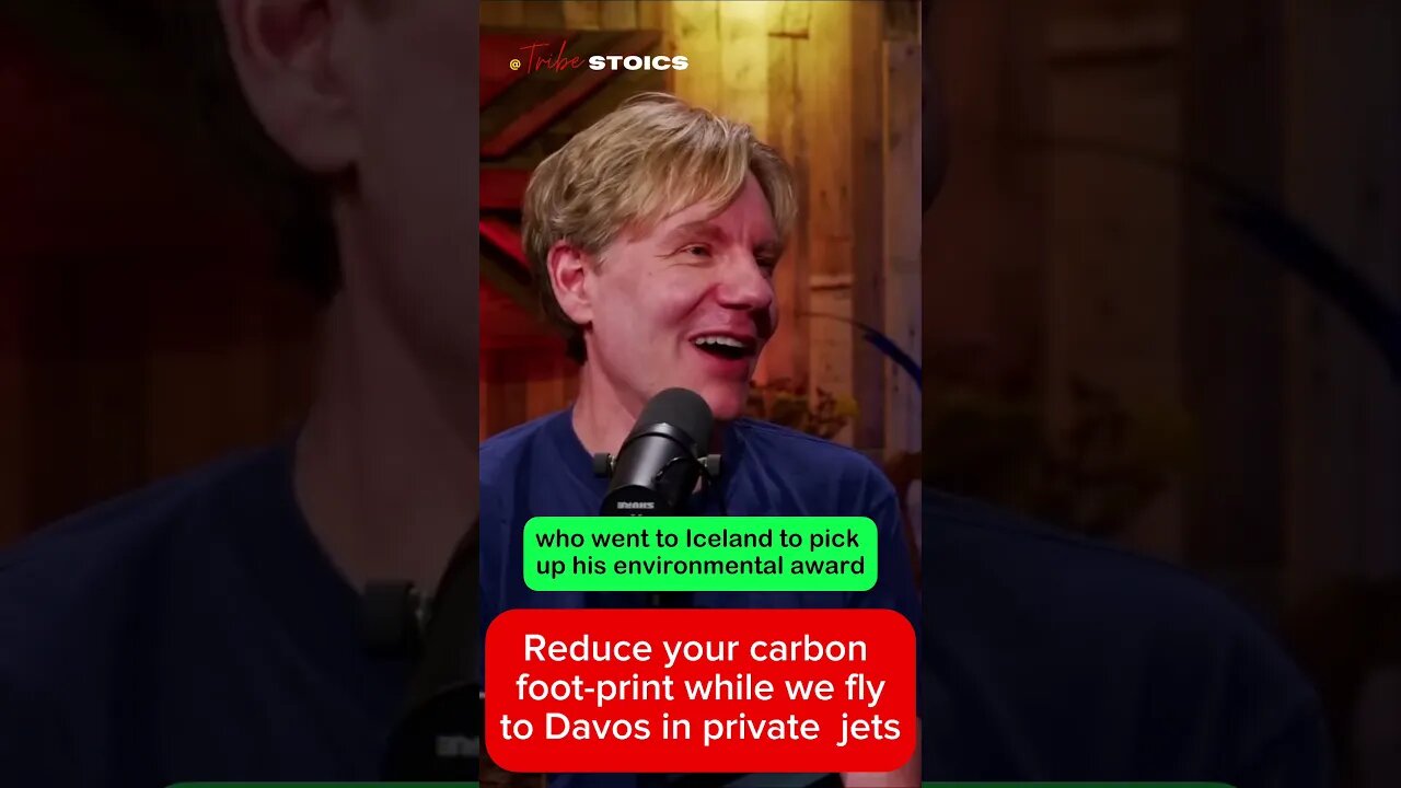 Reduce your carbon footprint while we fly to Davos combo with @RussellBrand