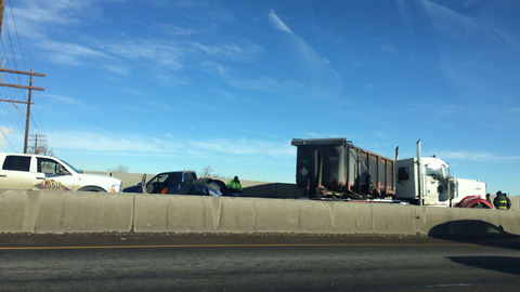 Jackknifed semi closes westbound I-70 for hours