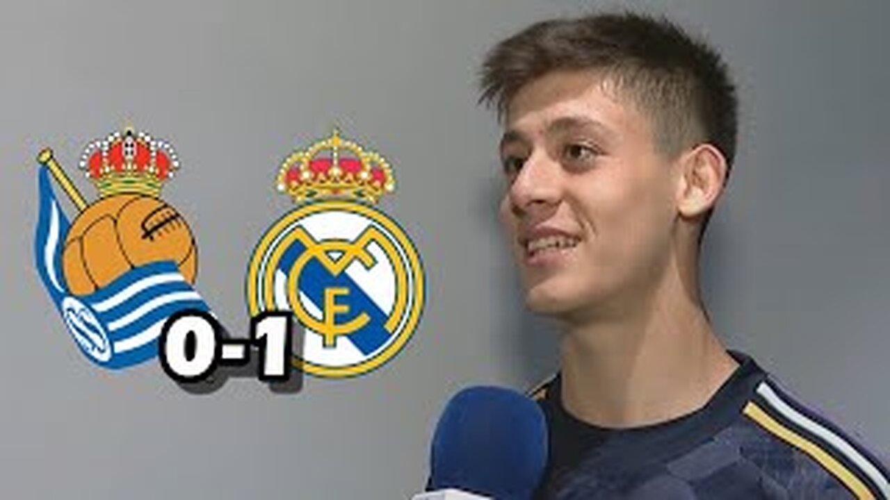 LA REACCION DE ARDA GULER TRAS GOL Y VICTORIA CONTRA LA REAL SOCIEDAD 0-1 REAL MADRID