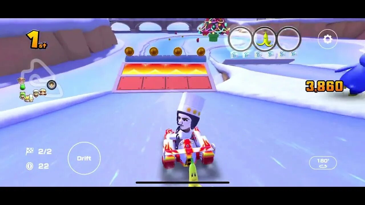 Mario Kart Tour - GBA Snow Land R Gameplay