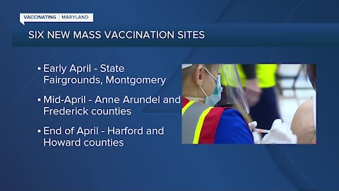 Six new mass vaccination sites