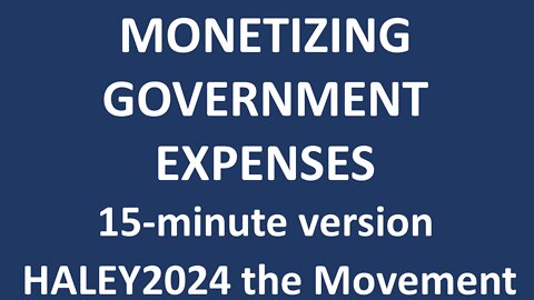 Monetizing Government Expenses