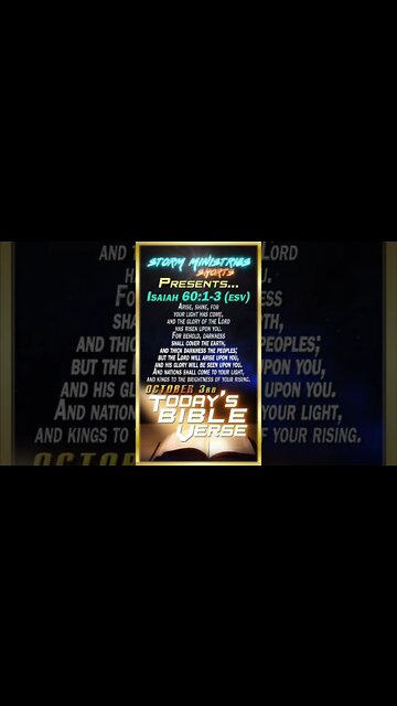 10.03.2022 | STORM MINISTRIES | Daily Bible Verse | ISAIAH 60:1-3 (ESV) | #shorts