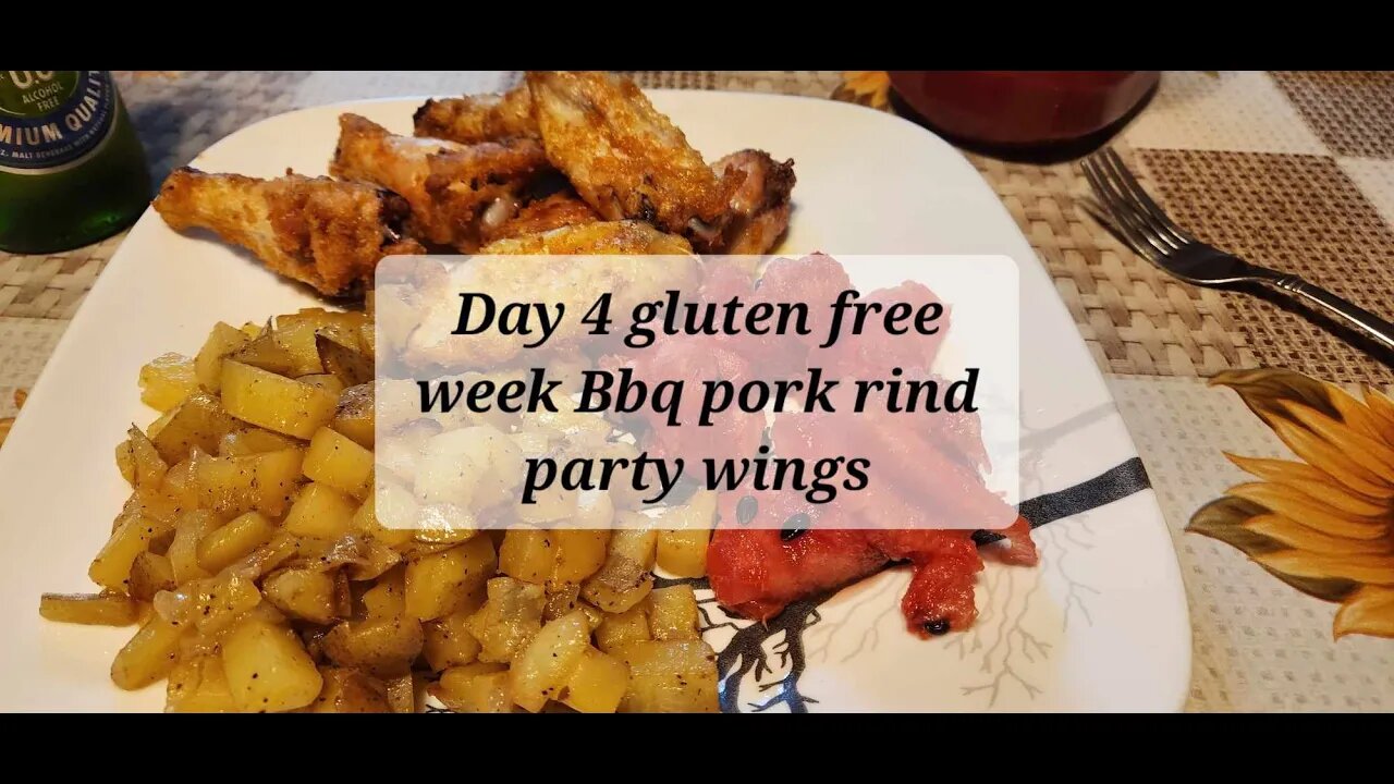 Day 4 Gluten free week BBQ pork rind party wings #glutenfree