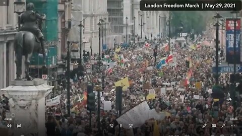 London Freedom Rally on May 29, 2021