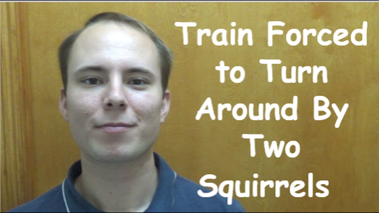 Train Forced to Turn Around By Two Squirrels