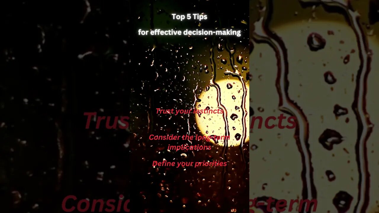 Top 5 Tips for effective decision-making