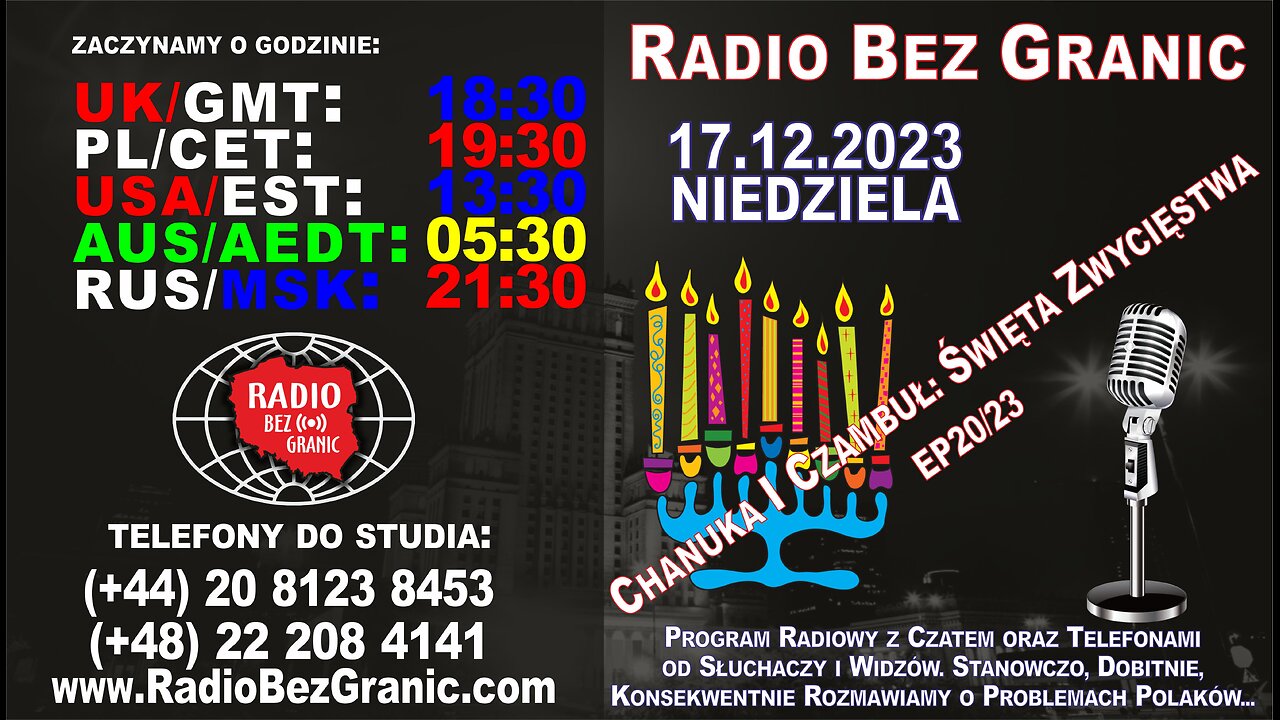 17.12.2023 - 18:30 - „Chanuka i Czambuł: Święta Zwycięstwa” - EP20/23