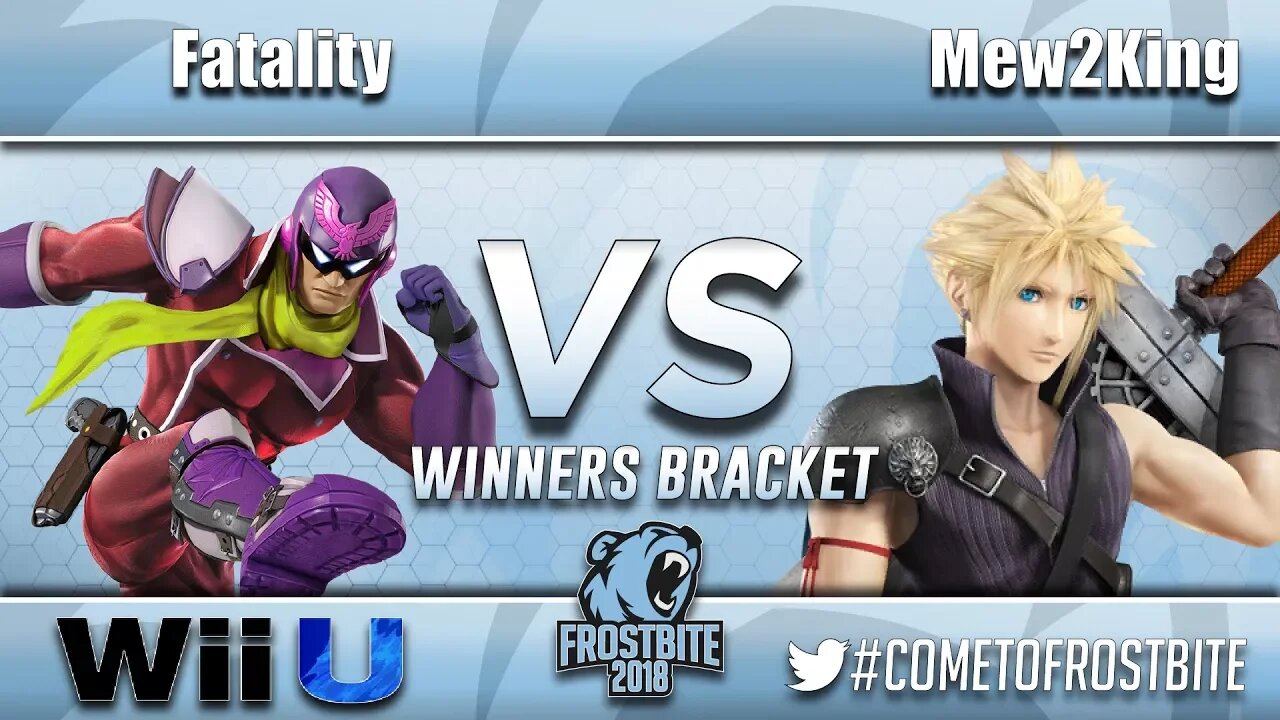 Team YP | Fatality (Captain Falcon) vs. FOX MVG | Mew2King (Cloud) - Wii U Top 96 - Frostbite 2018