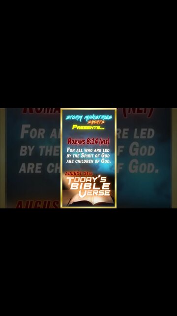 8.31.2022 | STORM MINISTRIES | Daily Bible Verse | Romans 8:14 (NLT) | #shorts