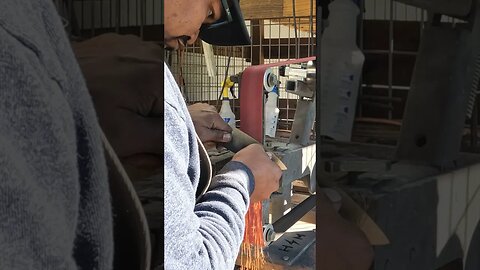 Bevel Grinding on a 2x72 Grinder