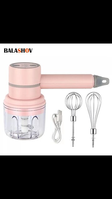ANNUAL SALE ! USB 2 in 1 Cordless Electric Garlic Mincer Egg Beater