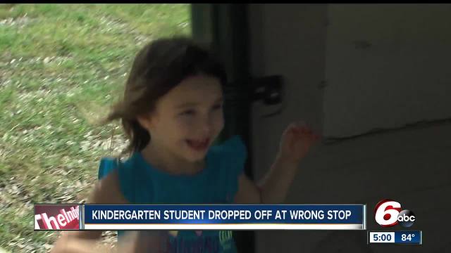 Kindergarten student dropped off at wrong stop