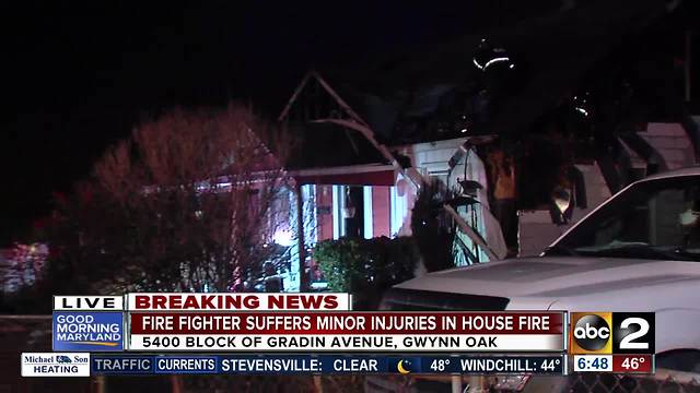 Firefighter injured while battling house fire in Gwynn Oaks