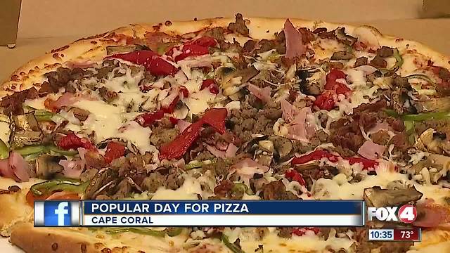 Popular day for pizza