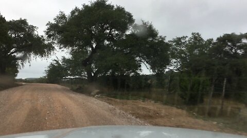 2 miles of winding ranch road, Marble Falls, Texas