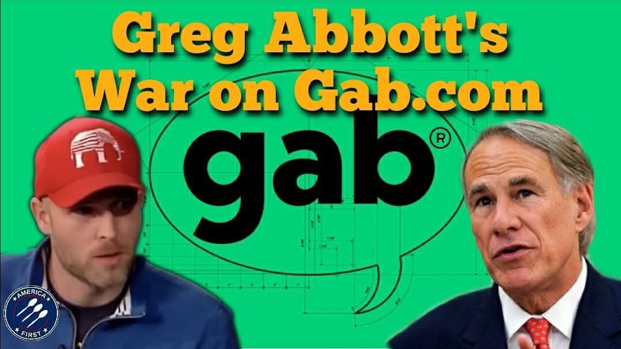 Vincent James || Greg Abbott calls GAB.com 'Antisemitic'